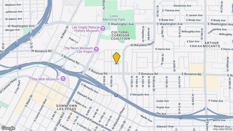 629 N 11th St Map and Location Details