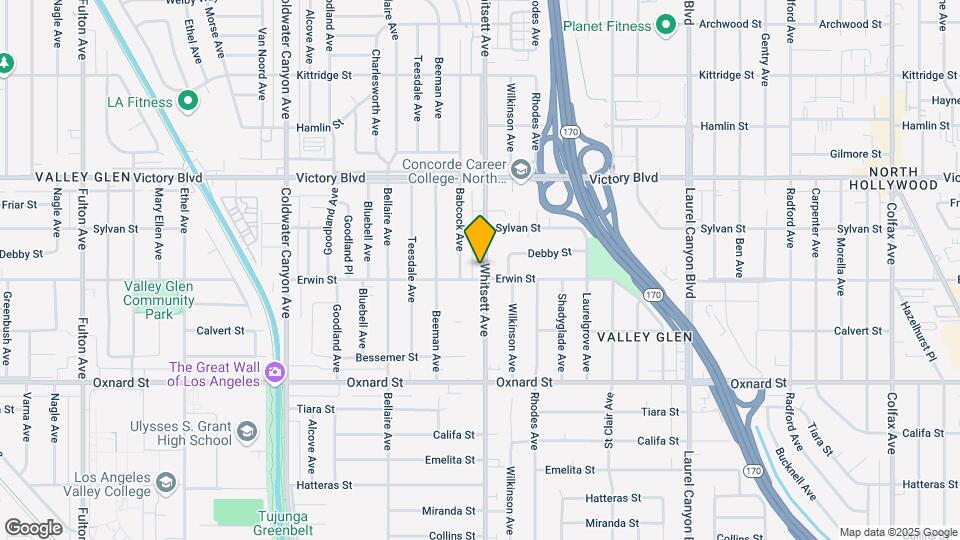 6207 Whitsett Ave Map and Location Details