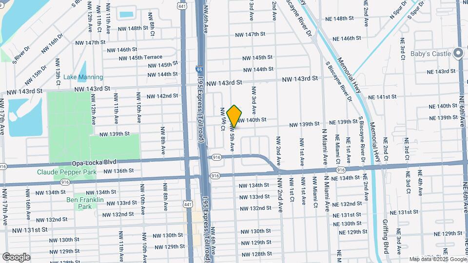 13885 NW 5th Ave Map and Location Details