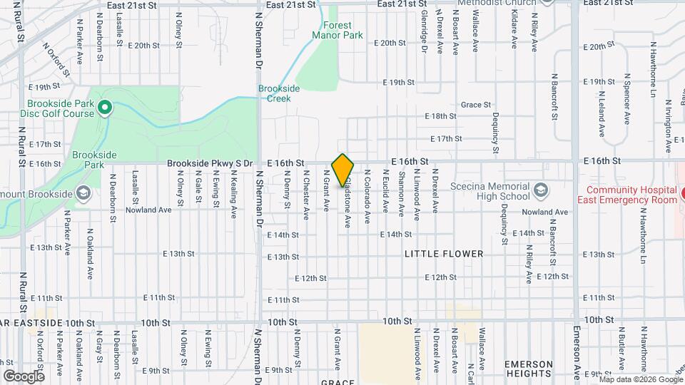 1462 N Gladstone Ave Map and Location Details