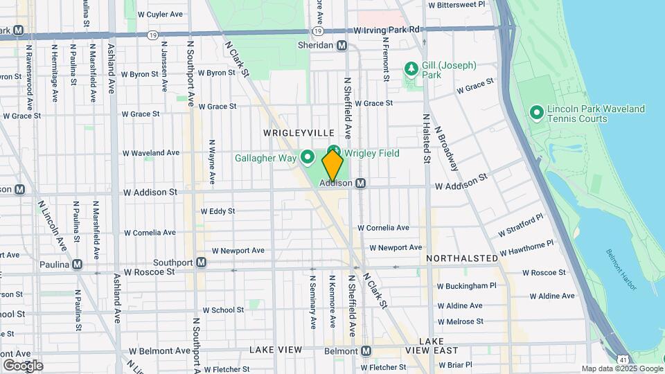 1025 W Addison St Map and Location Details