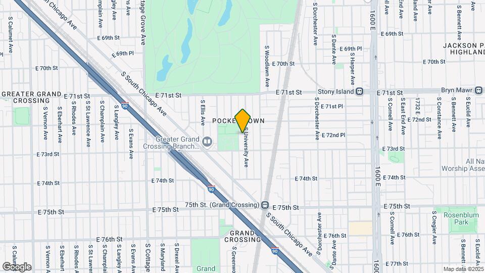 7232 S University Ave Map and Location Details