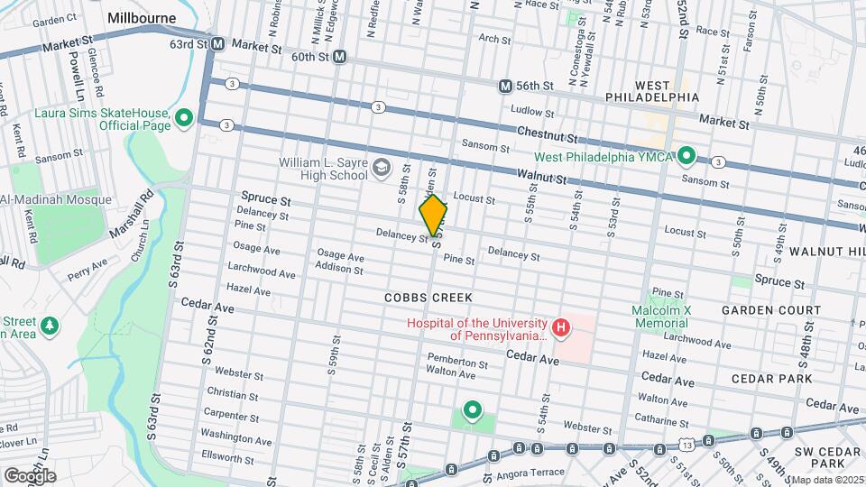 5700 Delancey St Map and Location Details