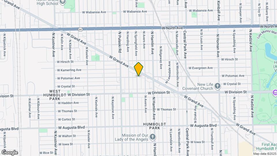 1263 N Springfield Ave Map and Location Details