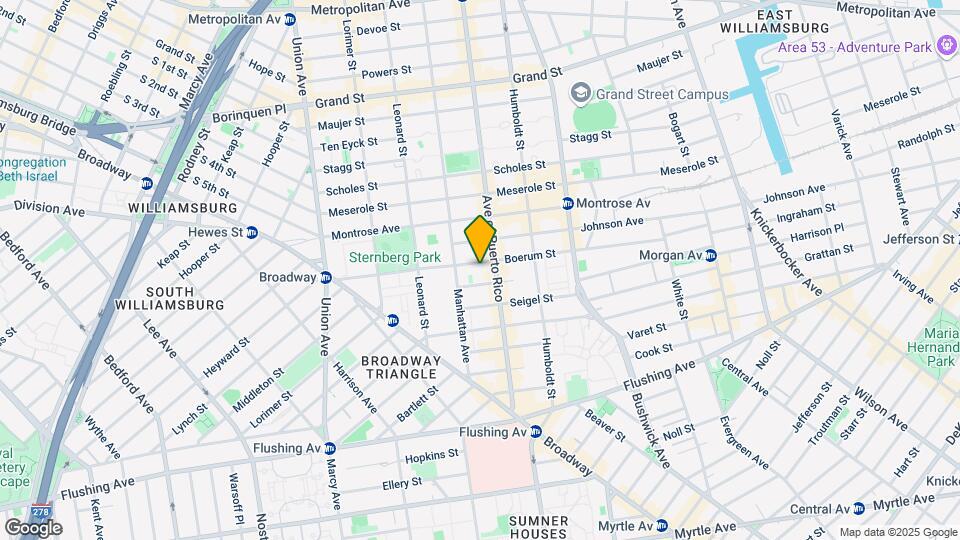 134 Boerum St Map and Location Details
