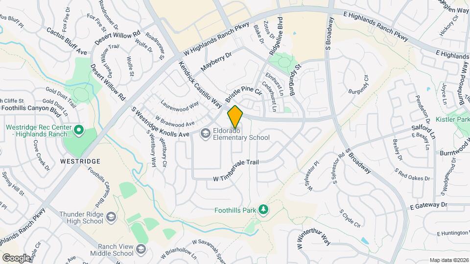 9640 S Sun Meadow St Map and Location Details