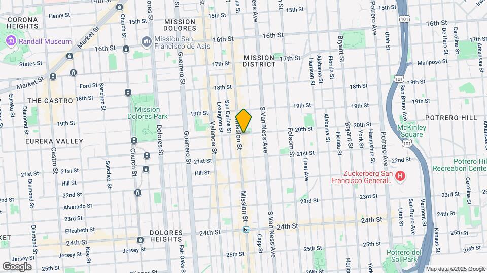 2401 Mission St Map and Location Details