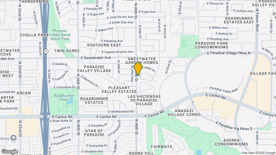 12728 N 40th Pl Map and Location Details