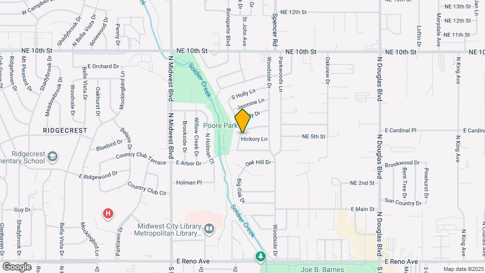 1025 Hickory Ln Map and Location Details