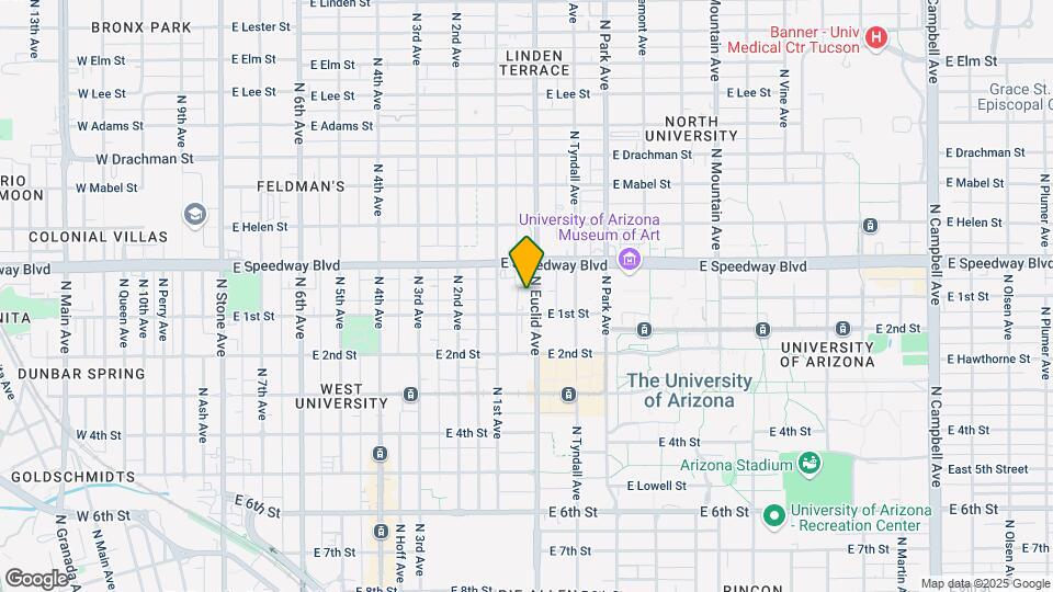1025 N Euclid Ave Map and Location Details