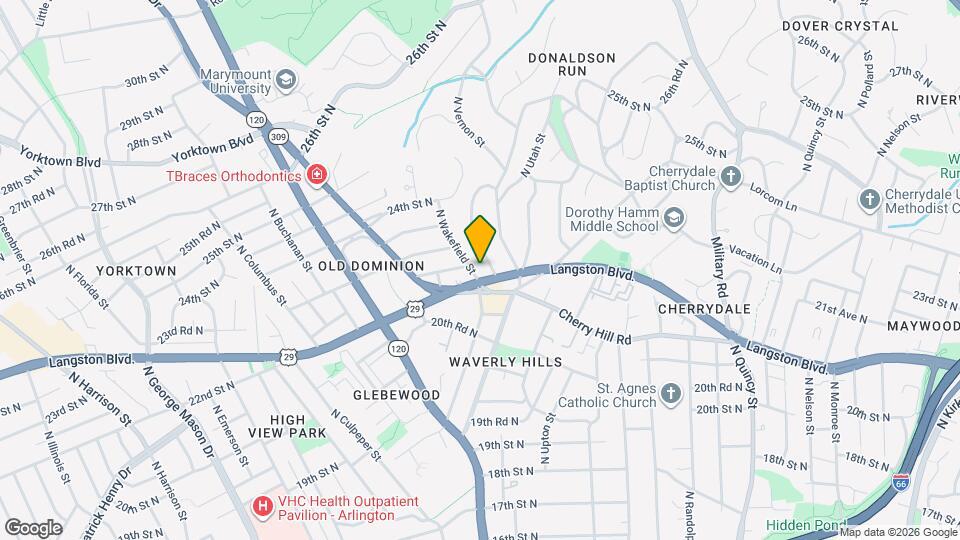 2237 N Wakefield St Map and Location Details