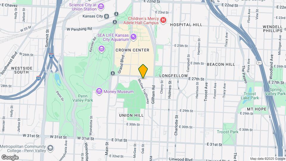 2705 McGee Trafficway Map and Location Details