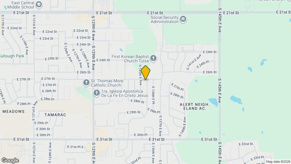 2708 S 136th E Ave Map and Location Details