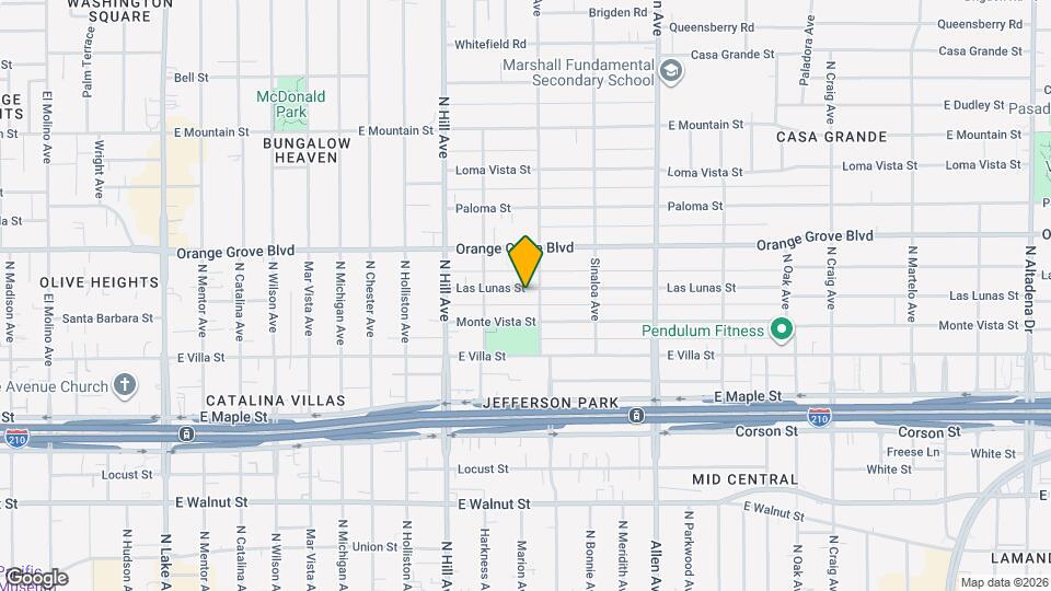 1554 Las Lunas St Map and Location Details