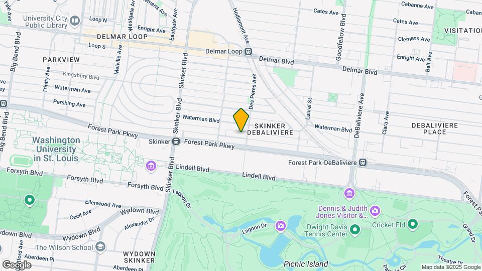 6015 Pershing Ave Mapa y Detalles de la Ubicación