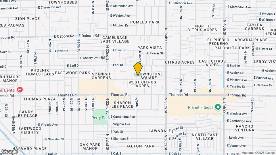 3402 E Pinchot Ave Mapa y Detalles de la Ubicación