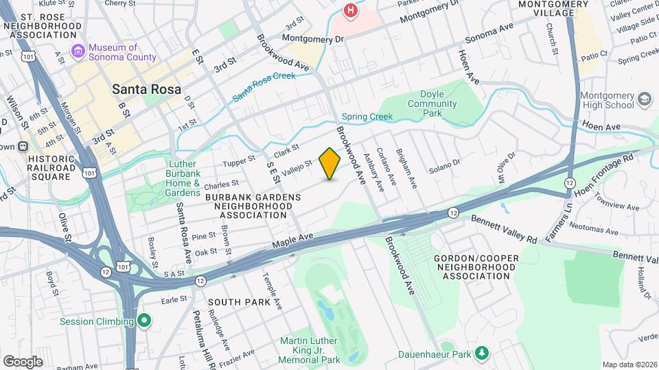 1034 Bush St Map and Location Details