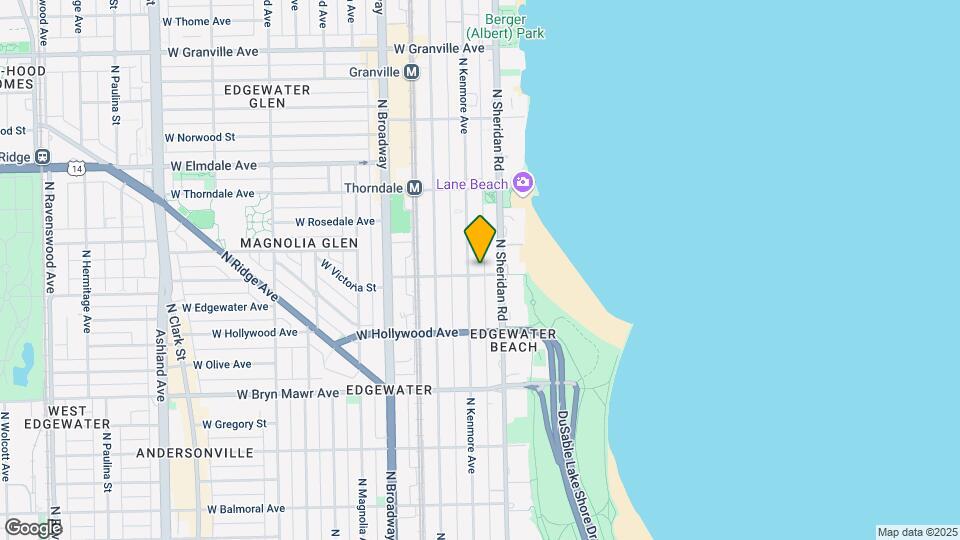 1020 W Ardmore Ave Mapa y Detalles de la Ubicación