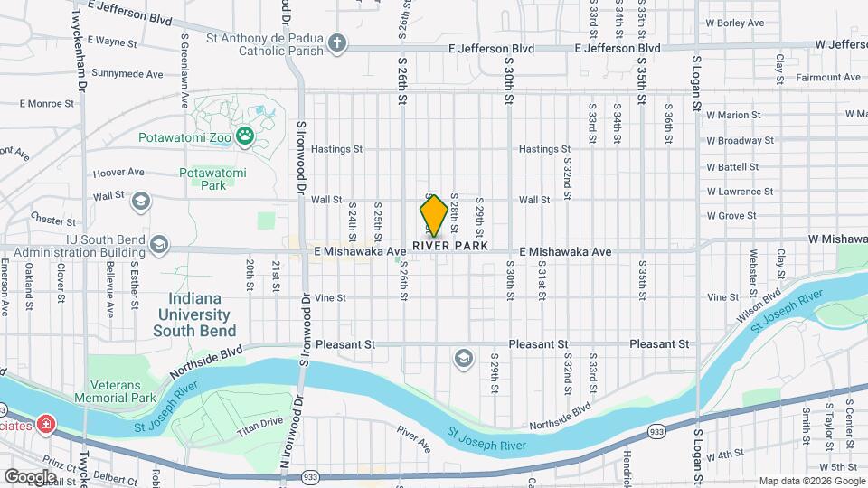 2701 E Mishawaka Ave Map and Location Details