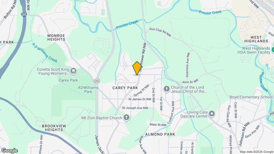 1220 Hightower Rd NW Map and Location Details