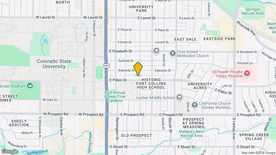 338 E Pitkin St, Unit B Mapa y Detalles de la Ubicación