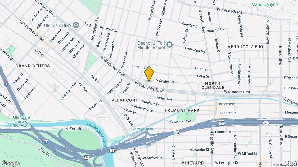815 W Glenoaks Blvd Map and Location Details