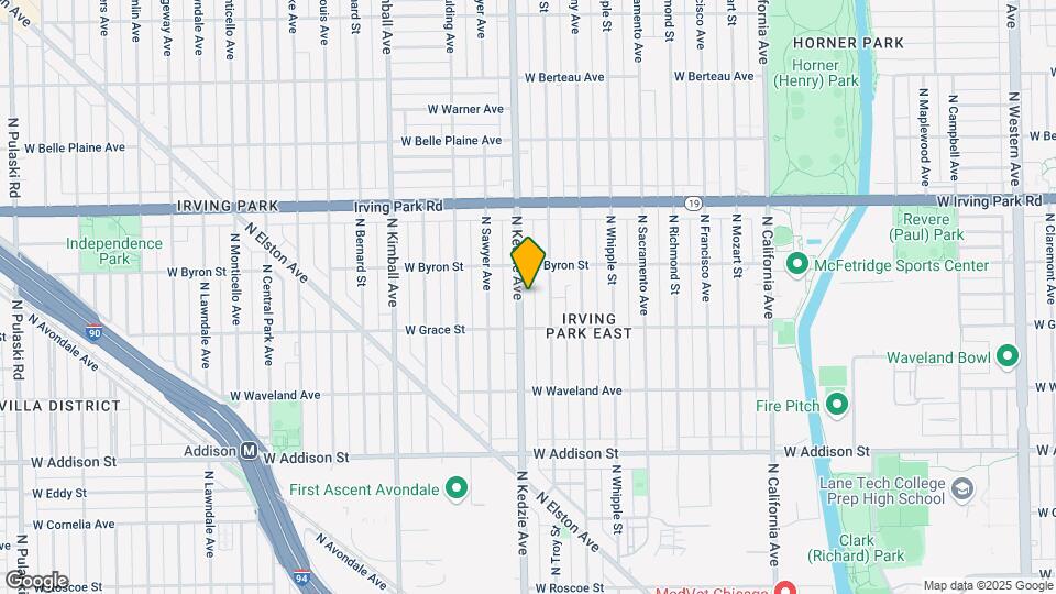 3831 N Kedzie Ave, Unit GN Map and Location Details