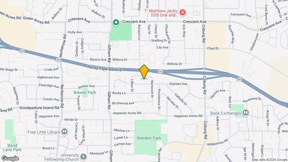 2335 Elysium Ave Map and Location Details