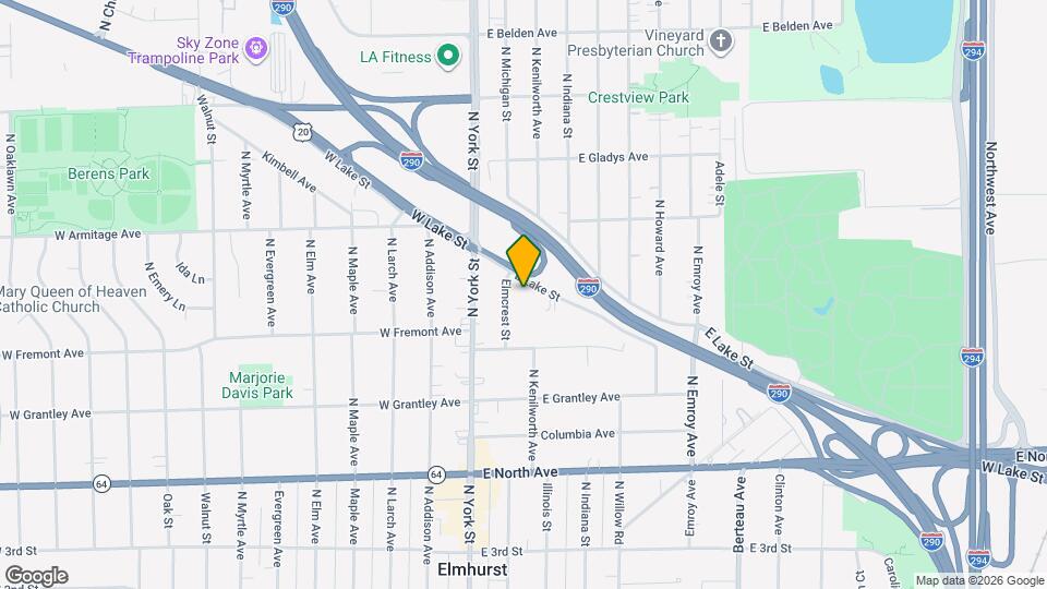 140 E Lake St Map and Location Details