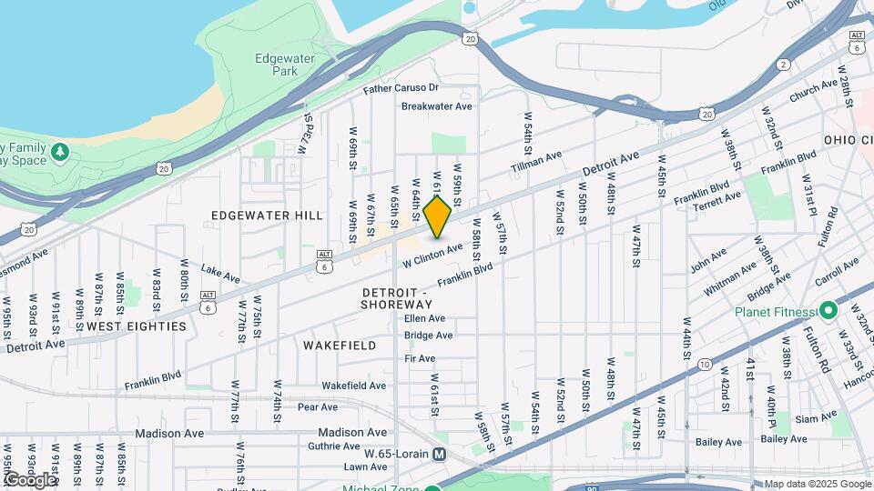 6110 W Clinton Ave Mapa y Detalles de la Ubicación