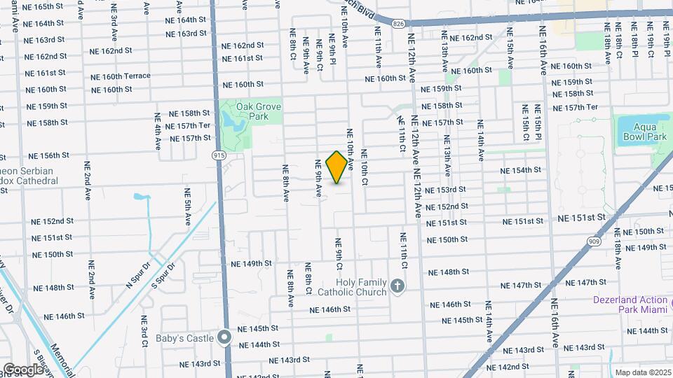 833 NE 153rd St Map and Location Details