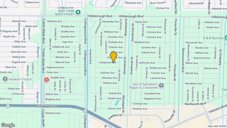 18157 Cheyenne Ave Map and Location Details