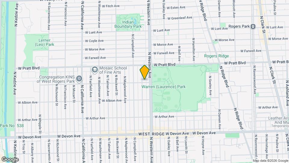 2416 W North Shore Ave Map and Location Details