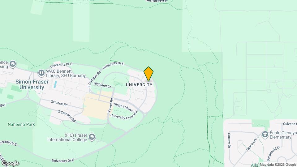 9266 University Crescent Map and Location Details