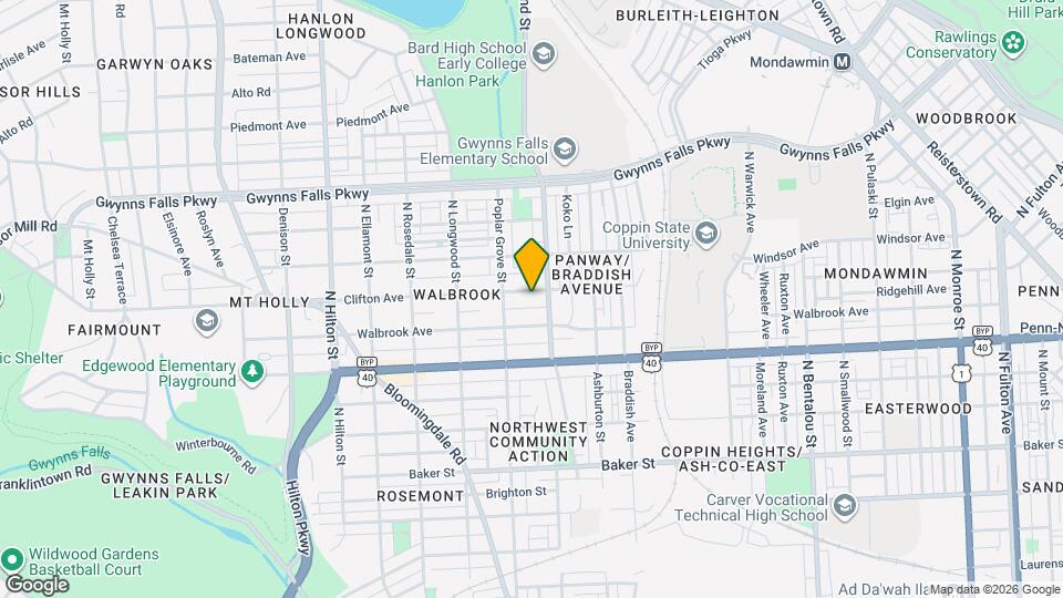 2807 Clifton Ave Map and Location Details