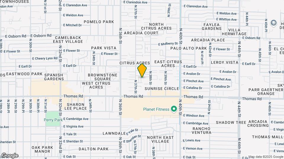 3033 N 37th Wy Mapa y Detalles de la Ubicación