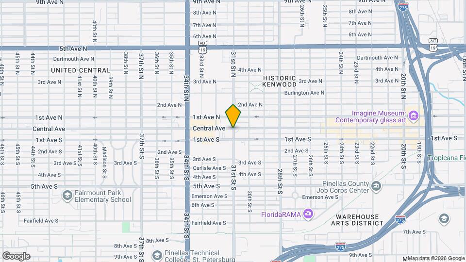 1 31st St S Map and Location Details