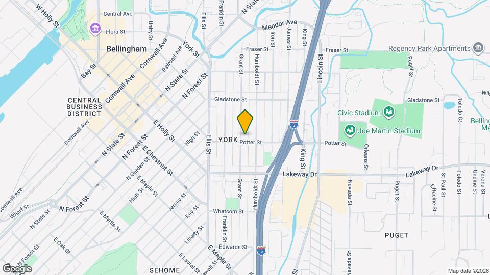 1404 Grant St Map and Location Details