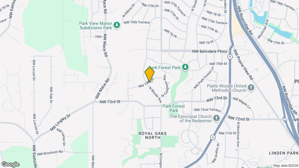 7357 N Rhode Ave Map and Location Details