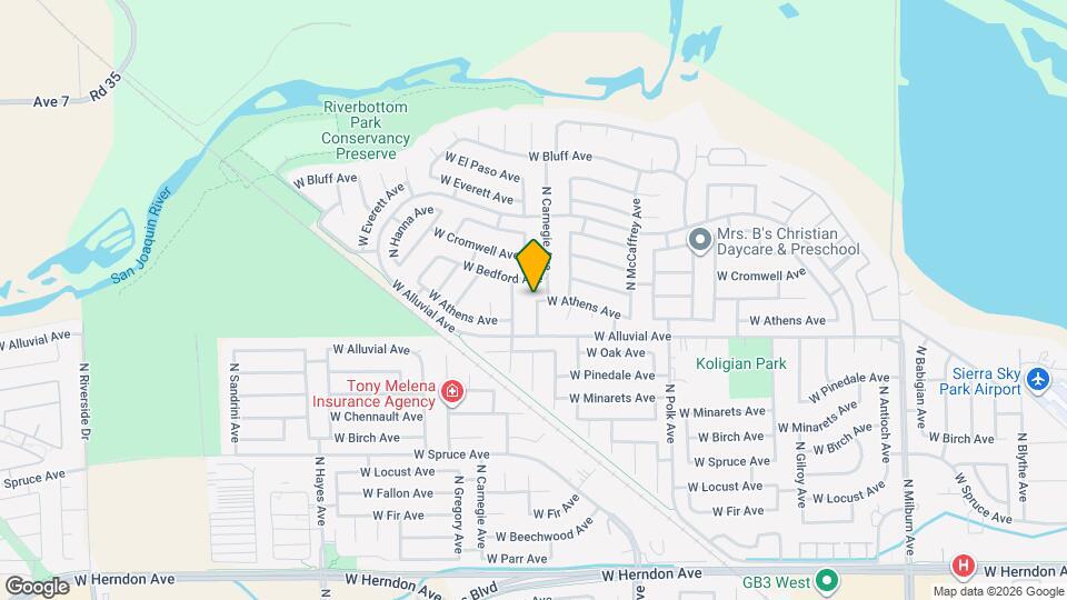 7563 N Carnegie Ave Map and Location Details