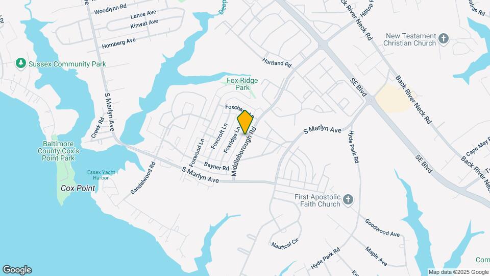 1016 Middleborough Rd Map and Location Details