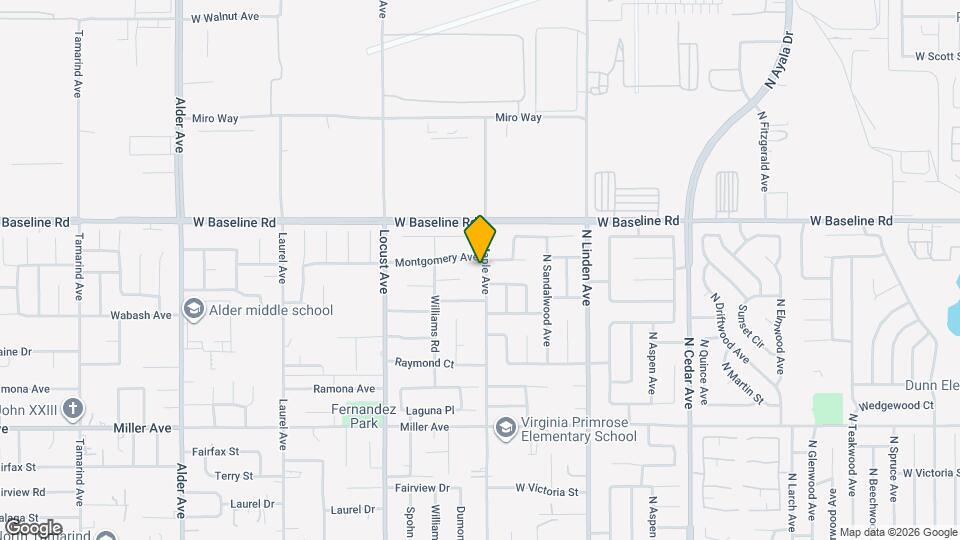 7398 N Maple Ave Map and Location Details