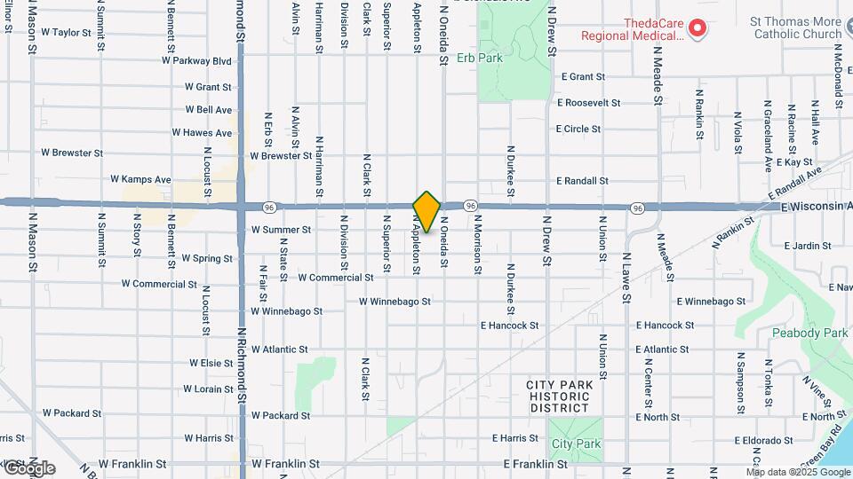 1114 N Appleton St Map and Location Details