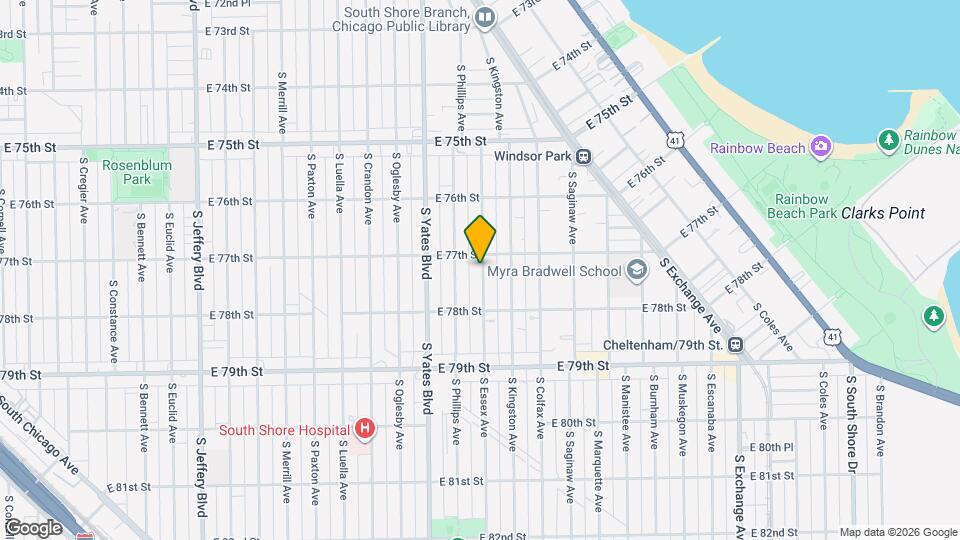 7724 S Essex Ave Mapa y Detalles de la Ubicación