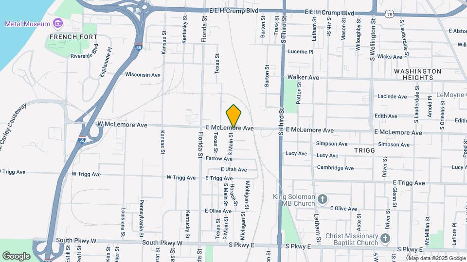 89 E McLemore Ave Map and Location Details