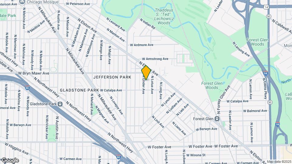 5531 N Linder Ave, Unit 1st Flr Map and Location Details