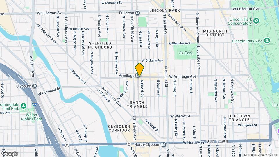 939 W Armitage Ave-Unit -B Map and Location Details