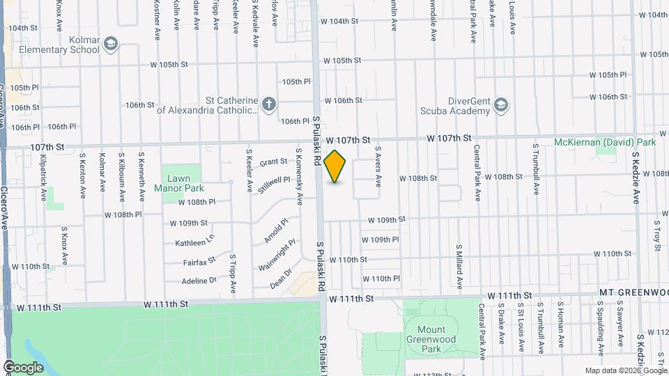 10807 S Pulaski Rd, Unit 1 Mapa y Detalles de la Ubicación