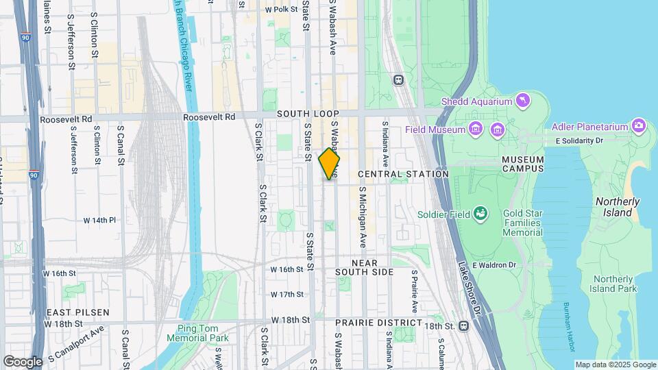 1354 S Wabash Ave Map and Location Details