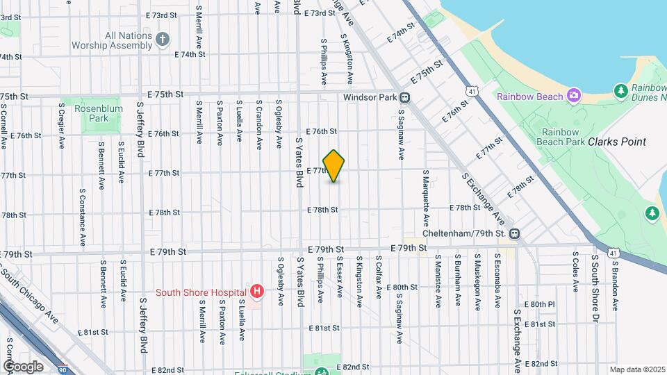 7724 S Essex Ave Map and Location Details